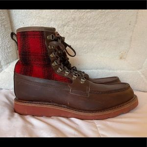 Wolverine leather boots with wool uppers